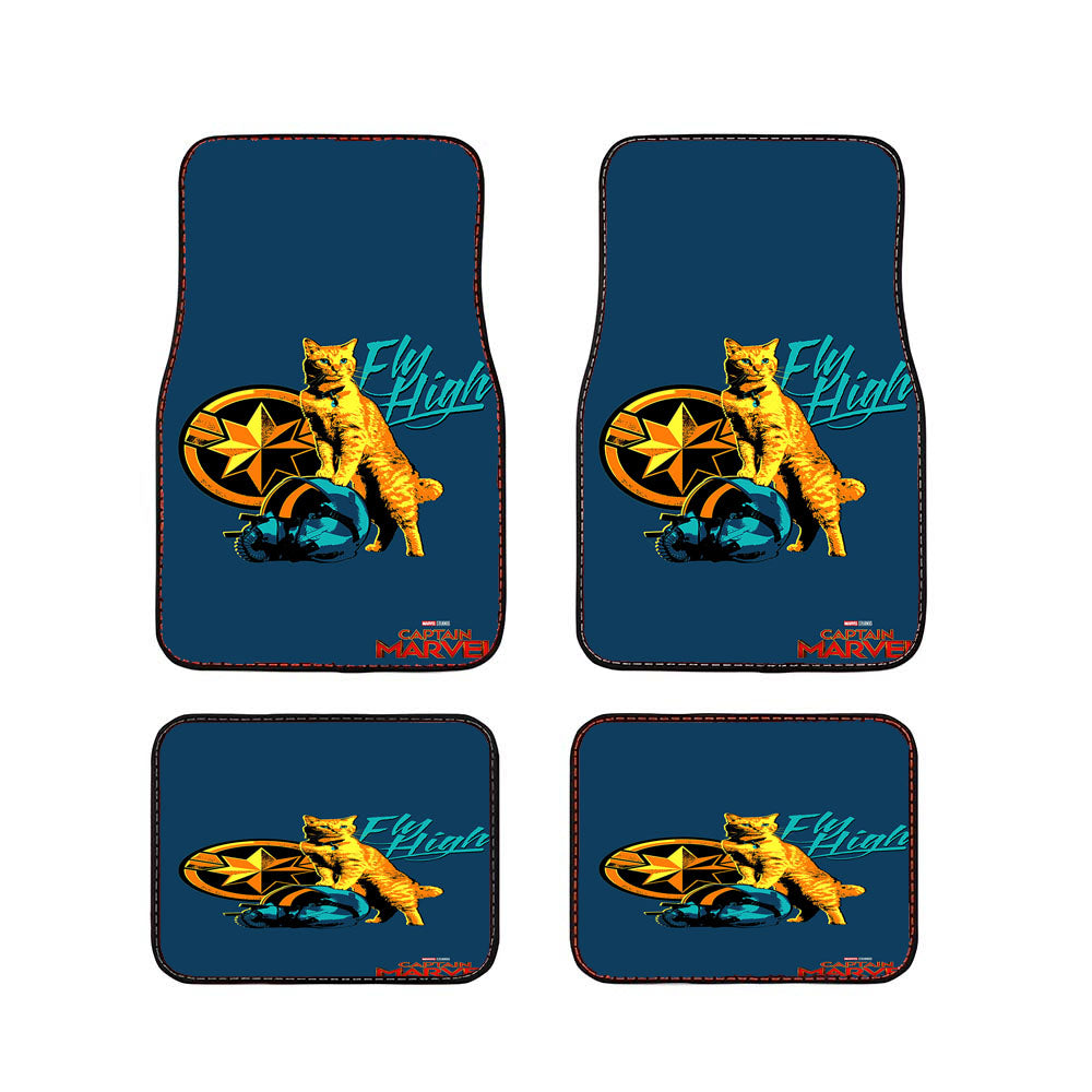 Chewie Captain Marvel Goose Poster Car Floor Mats Accessories