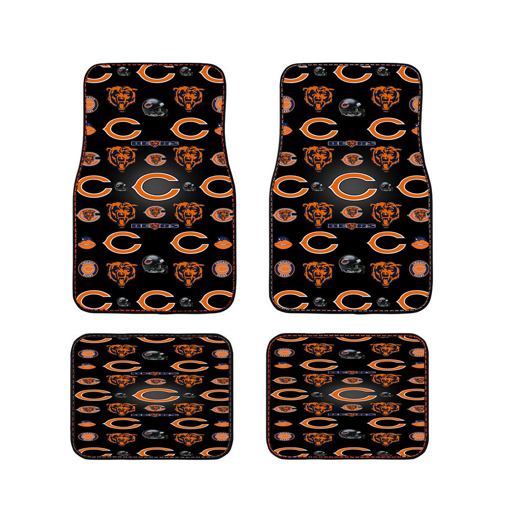 Chicago Bears Logo Pattern Car Floor Mats Accessories