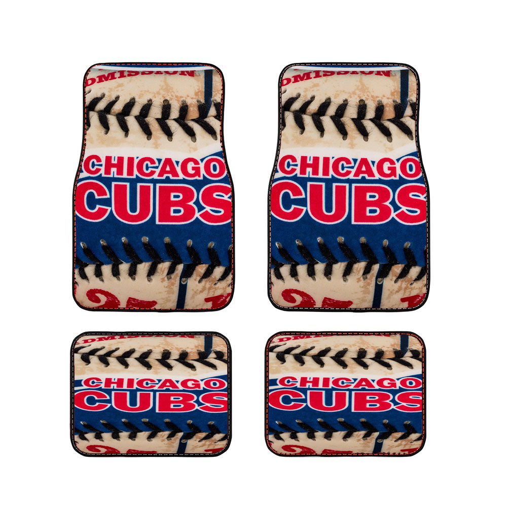 Chicago Cubs Baseball Skin Car Floor Mats Accessories
