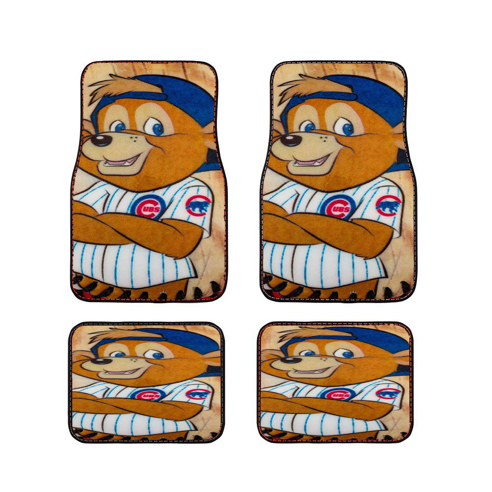 Chicago Cubs Bear Ball Car Floor Mats Accessories
