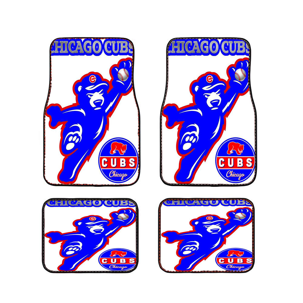 Chicago Cubs Bear Baseball Car Floor Mats Accessories