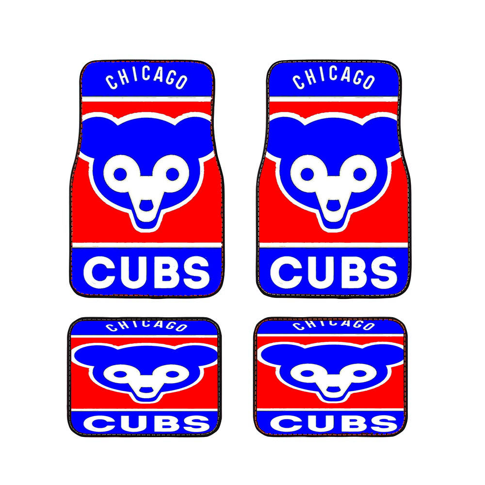 Chicago Cubs Bear Logo Car Floor Mats Accessories