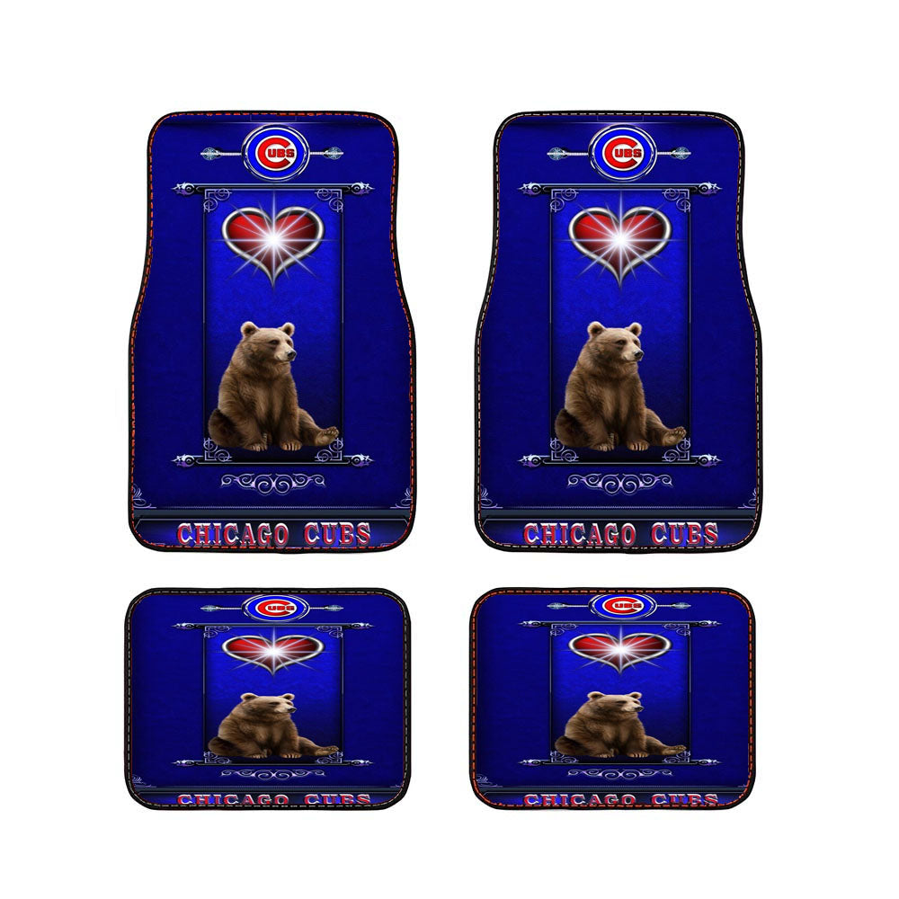 Chicago Cubs Bear Lord Car Floor Mats Accessories