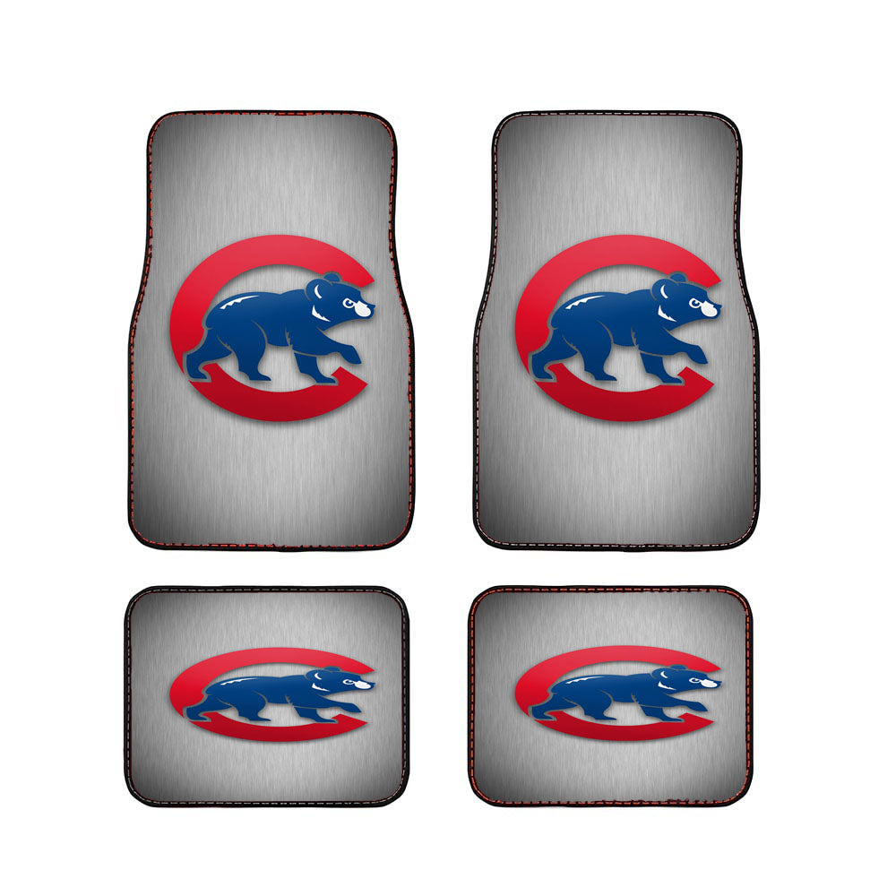 Chicago Cubs Bear Metalic Car Floor Mats Accessories
