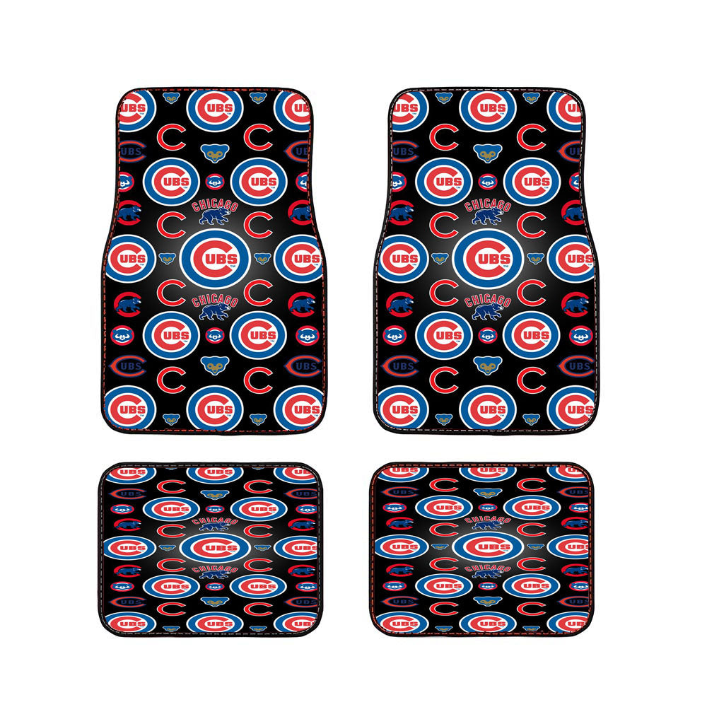 Chicago Cubs Bear Pattern Car Floor Mats Accessories