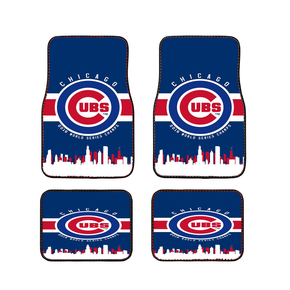 Chicago Cubs City Pattern Car Floor Mats Accessories