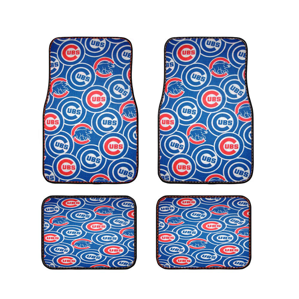 Chicago Cubs Full Pattern Car Floor Mats Accessories