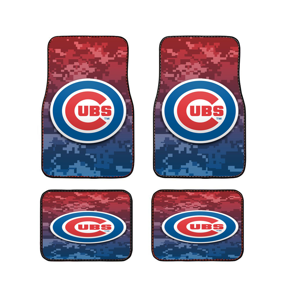 Chicago Cubs Logo Camo Car Floor Mats Accessories