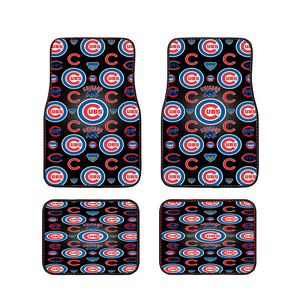 Chicago Cubs Logo Pattern Car Floor Mats Accessories