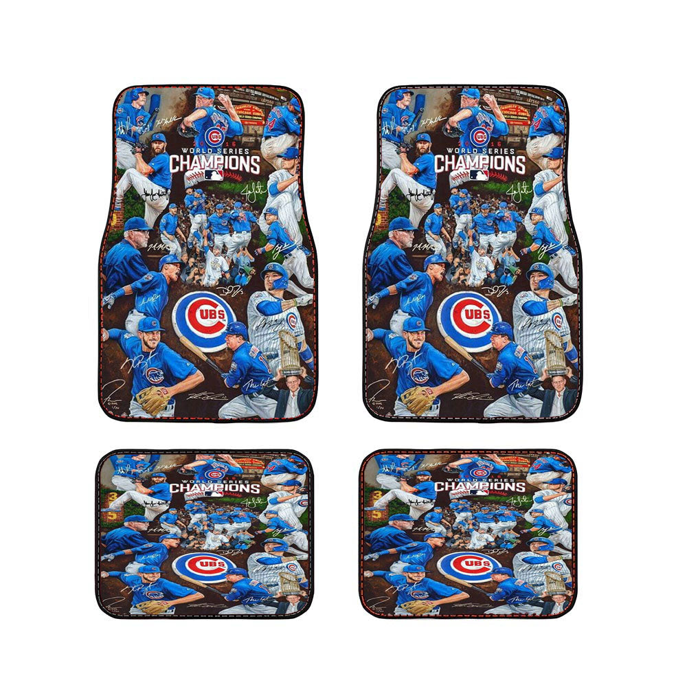 Chicago Cubs Pattern Player Car Floor Mats Accessories