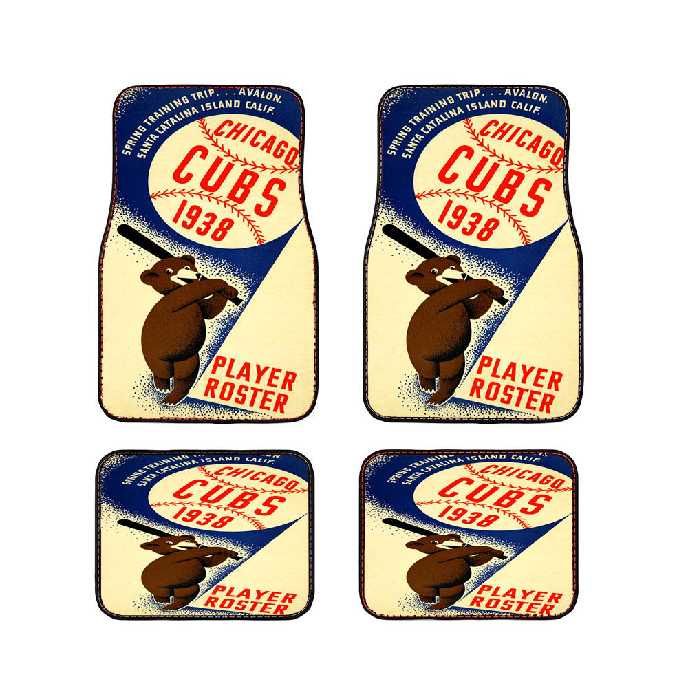 Chicago Cubs Poster 1938 Car Floor Mats Accessories