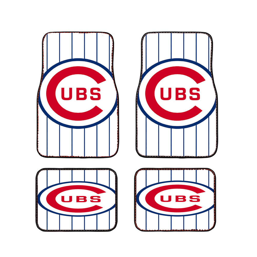 Chicago Cubs Stripe Car Floor Mats Accessories