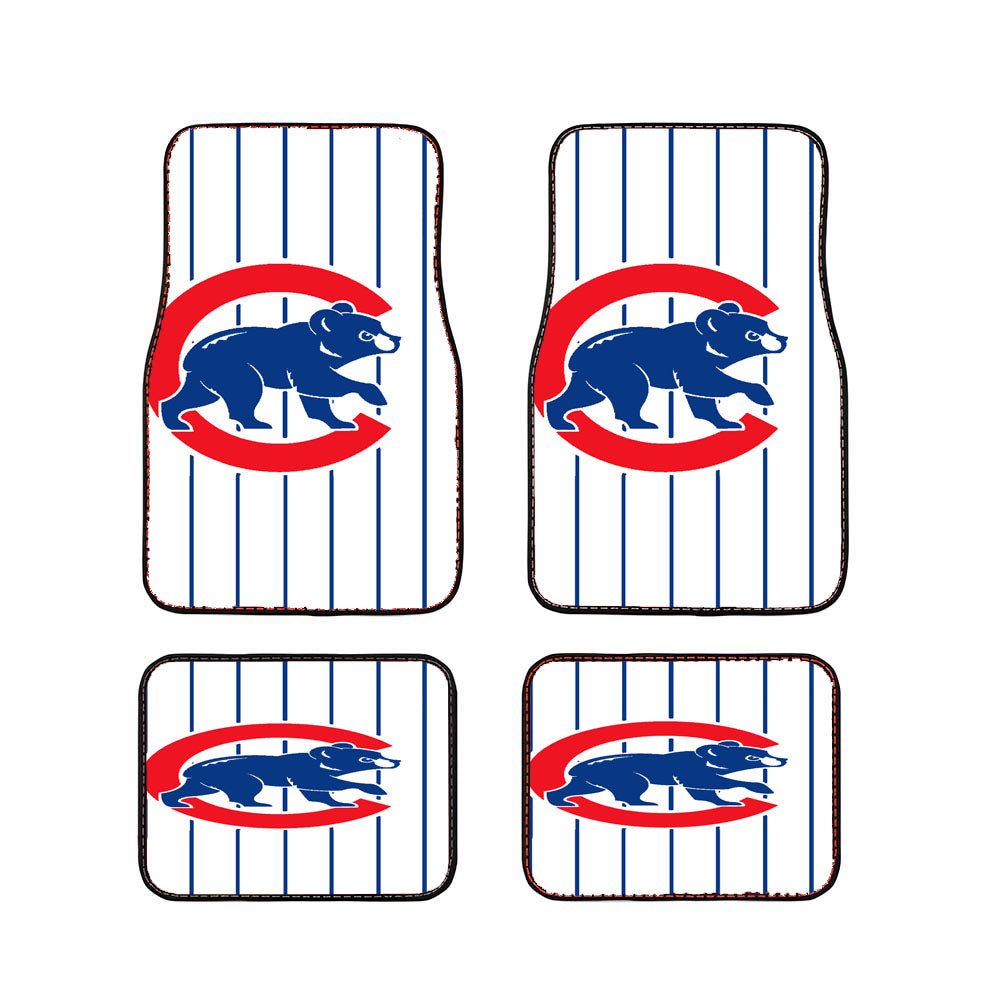 Chicago Cubs Stripe Logo Car Floor Mats Accessories