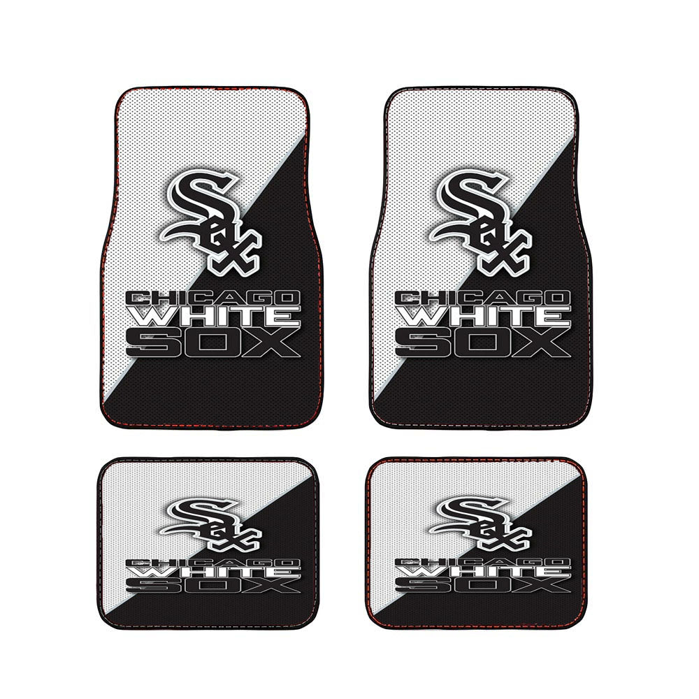 Chicago White Sox Black White Logo Car Floor Mats Accessories