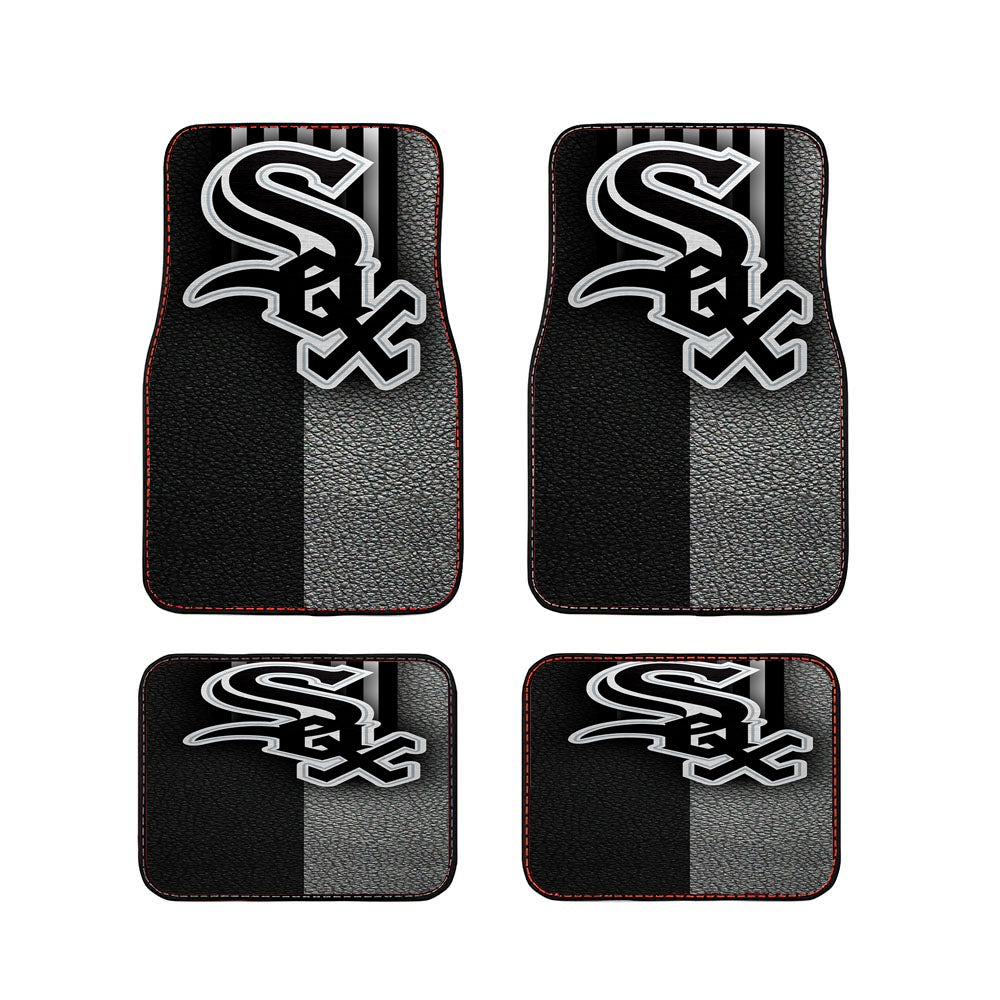 Chicago White Sox Leather Texture Car Floor Mats Accessories