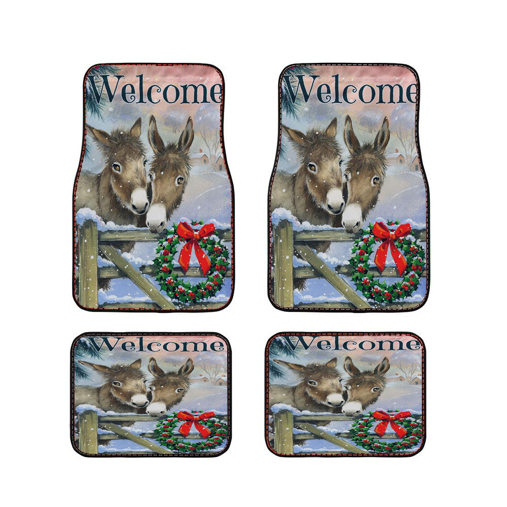 Christmas Farm Animals Donkeys Car Floor Mats Accessories
