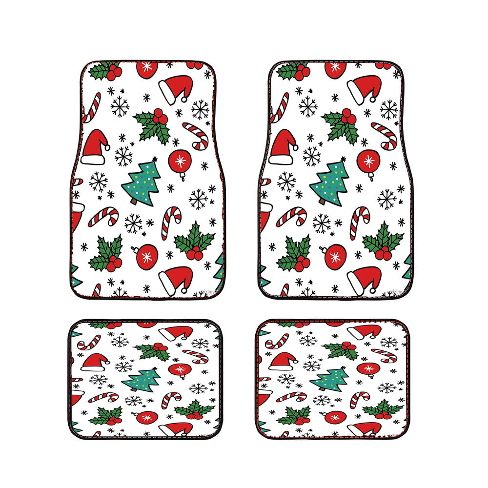 Christmas Pattern Car Floor Mats Accessories