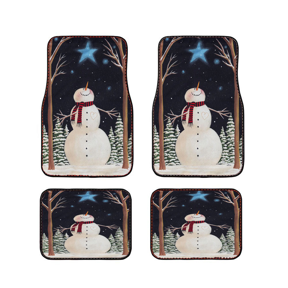 Christmas Snowman Car Floor Mats Accessories