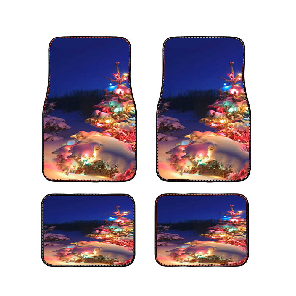 Christmas Tree Lit Up Car Floor Mats Accessories
