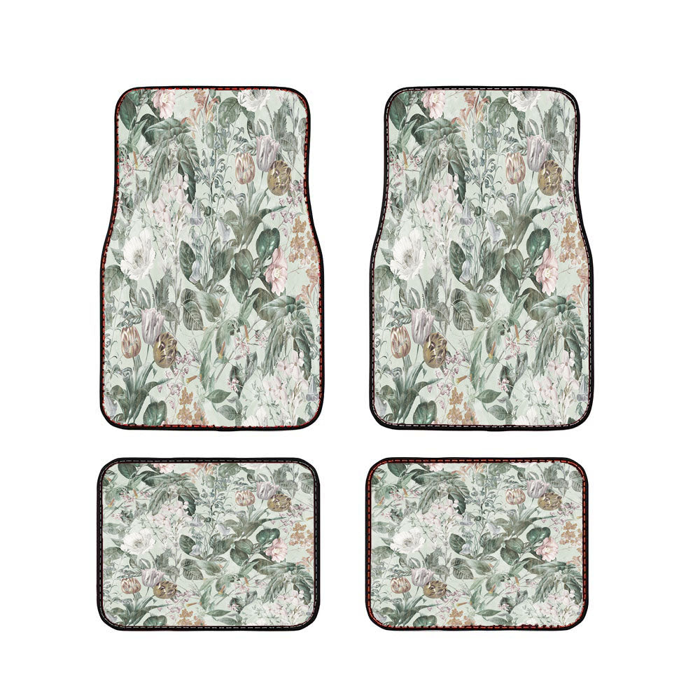Classic Floral Wallpaper Car Floor Mats Accessories