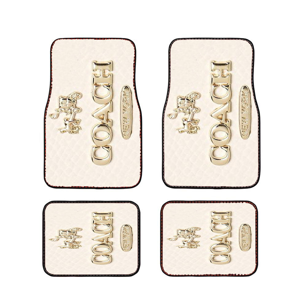 Coach Pink Pattern Mate Car Floor Mats Accessories