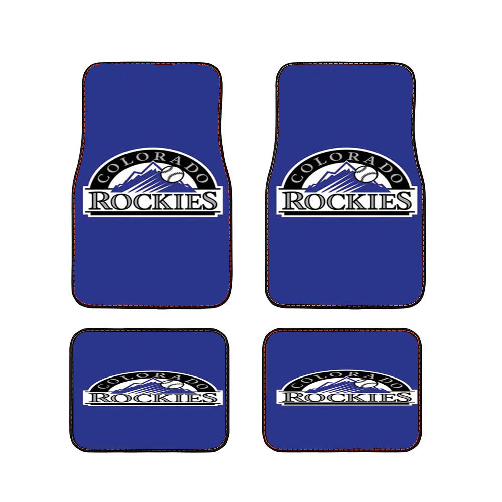 Colorado Rockies Logo On Blue Car Floor Mats Accessories