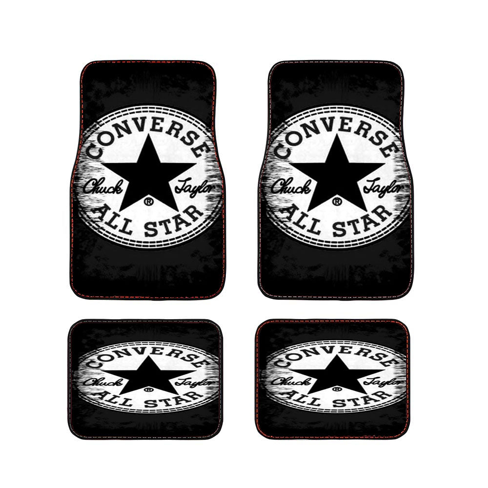 Converse Black Withe Car Floor Mats Accessories