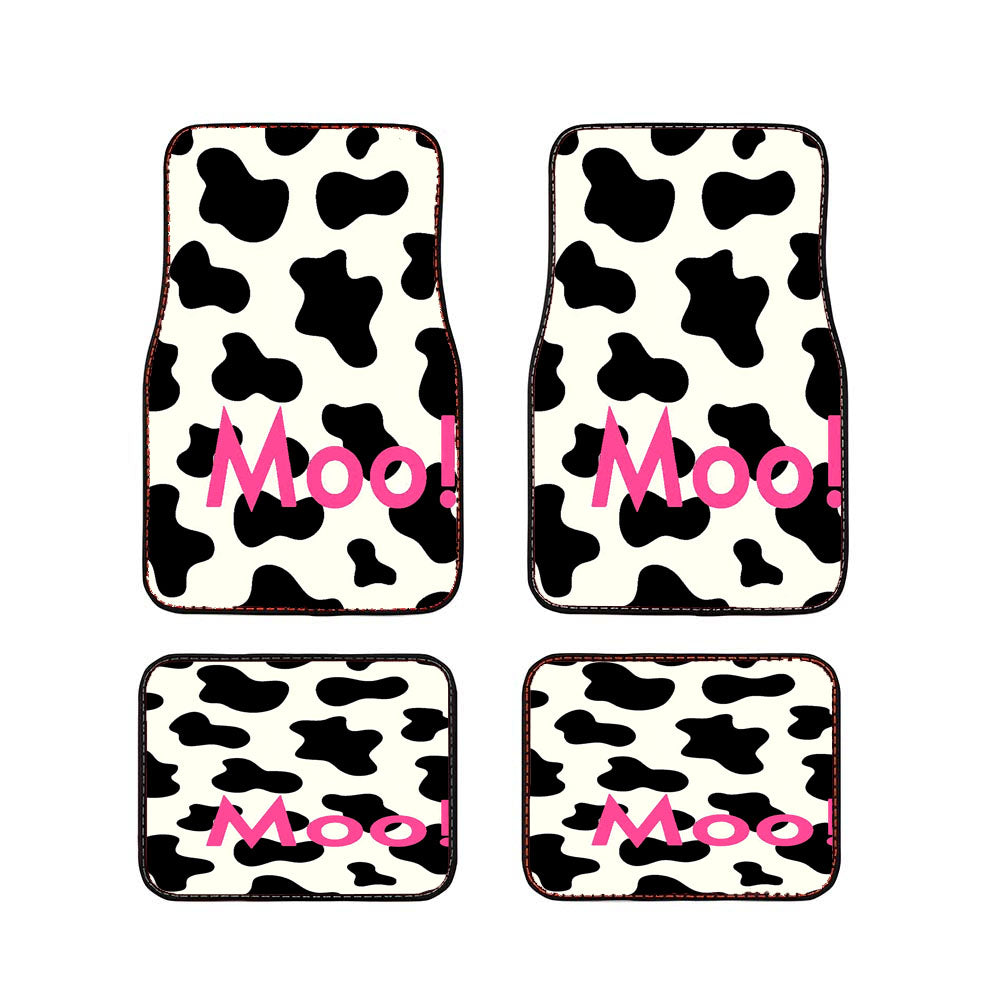 Cow Moo Pattern Car Floor Mats Accessories