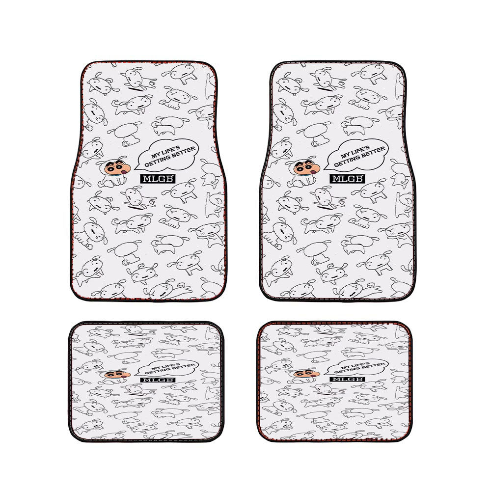 Crayon Shinchan Doodle Pattern Car Floor Mats Accessories