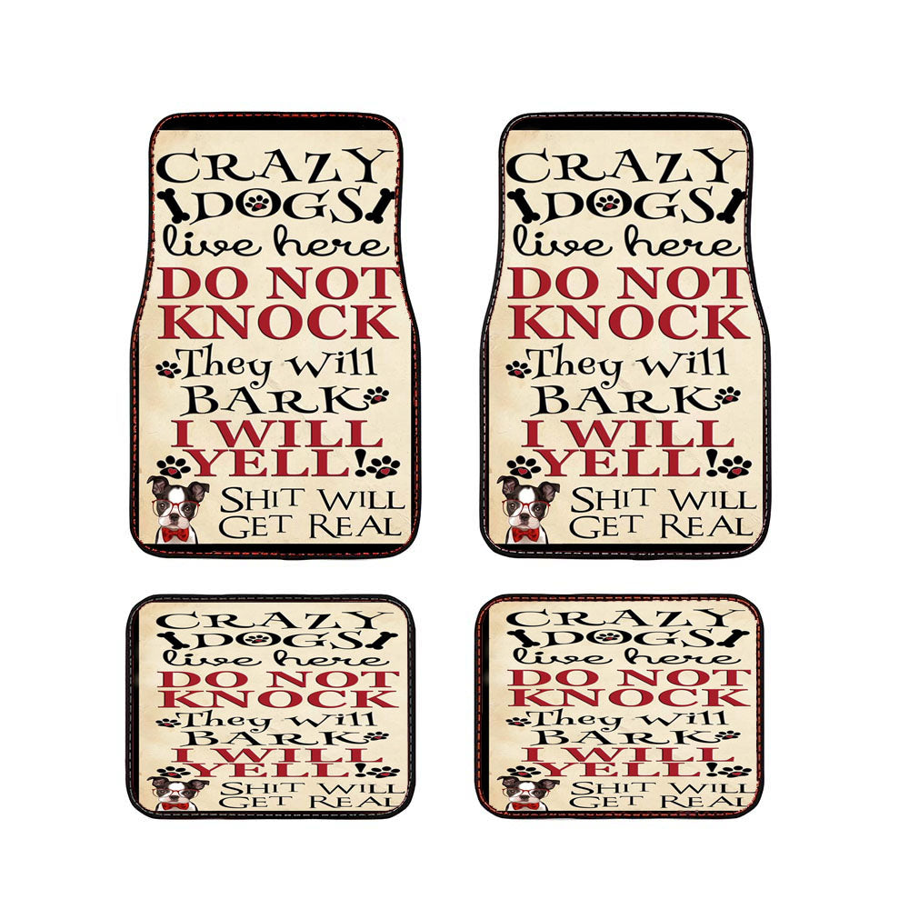 Crazy Dogs Live Here Car Floor Mats Accessories