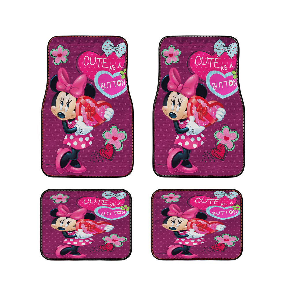 Cute As A Button Minnie Car Floor Mats Accessories