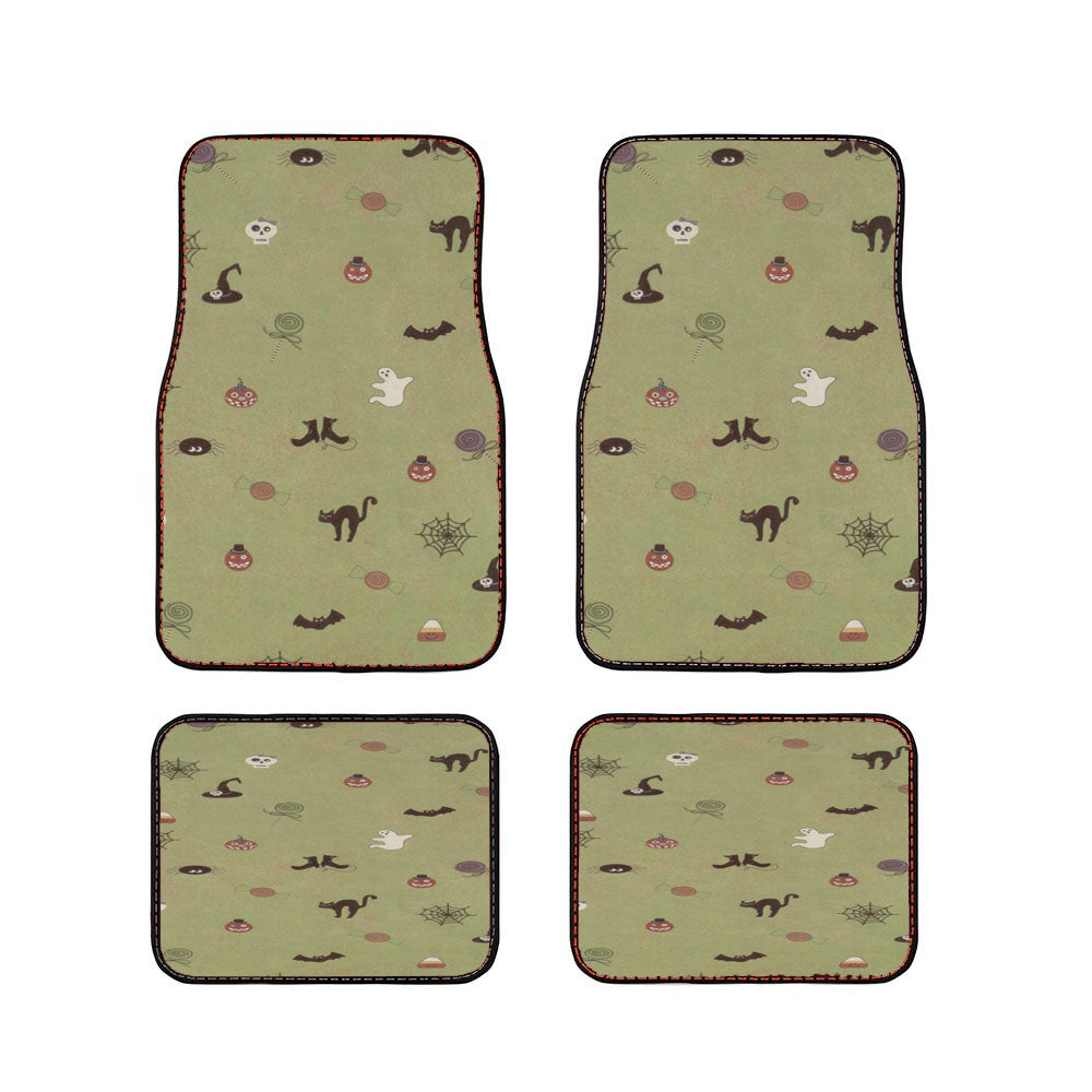 Cute Halloween Pattern Wallpaper Car Floor Mats Accessories