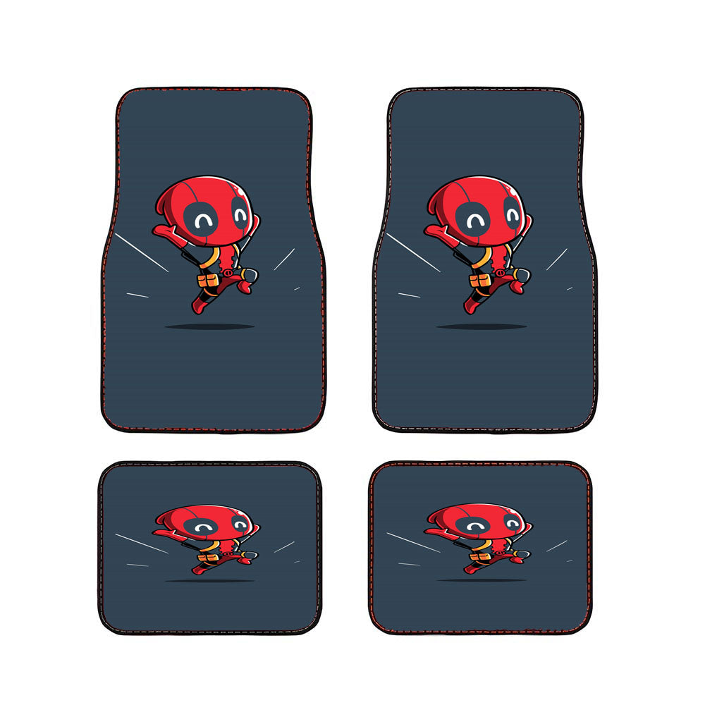Cute Happy Deadpool Car Floor Mats Accessories