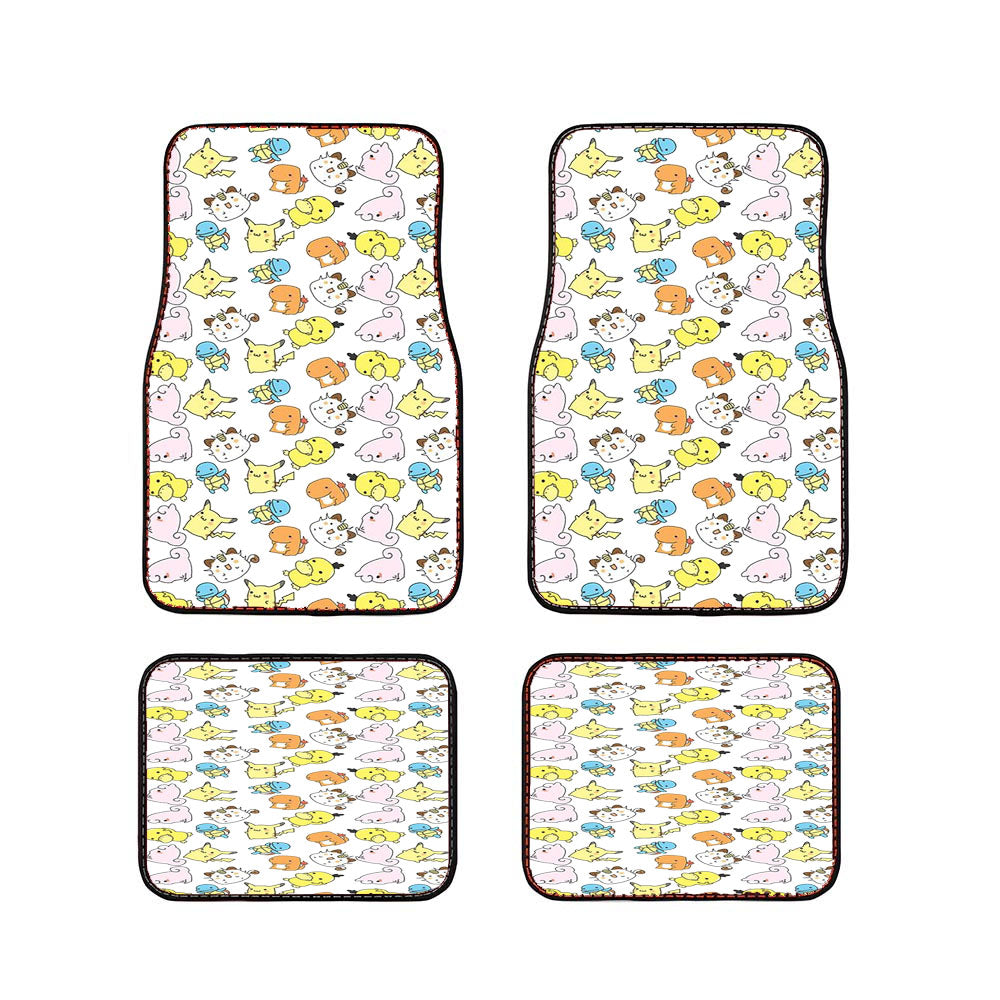 Cute Pokemon Line Pattern Car Floor Mats Accessories