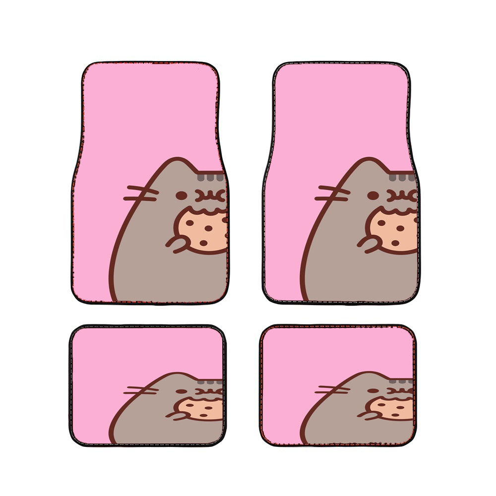 Cute Pusheen Eat A Cookies Car Floor Mats Accessories