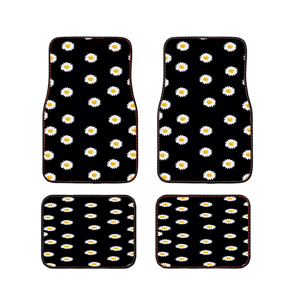 Daisy Flower Pattern Car Floor Mats Accessories