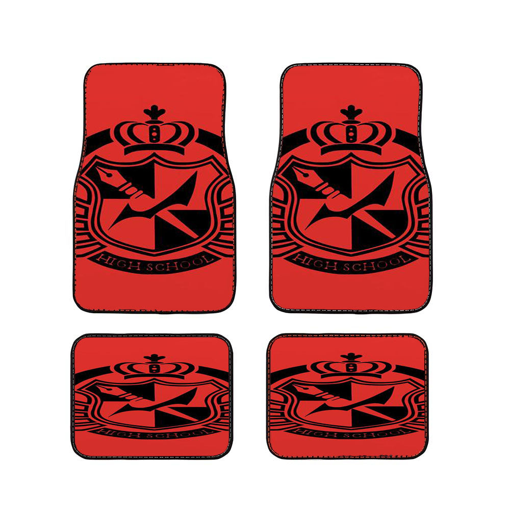 Danganronpa Red Car Floor Mats Accessories
