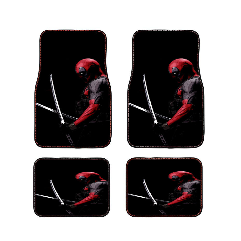 Dark Deadpool Swords Car Floor Mats Accessories