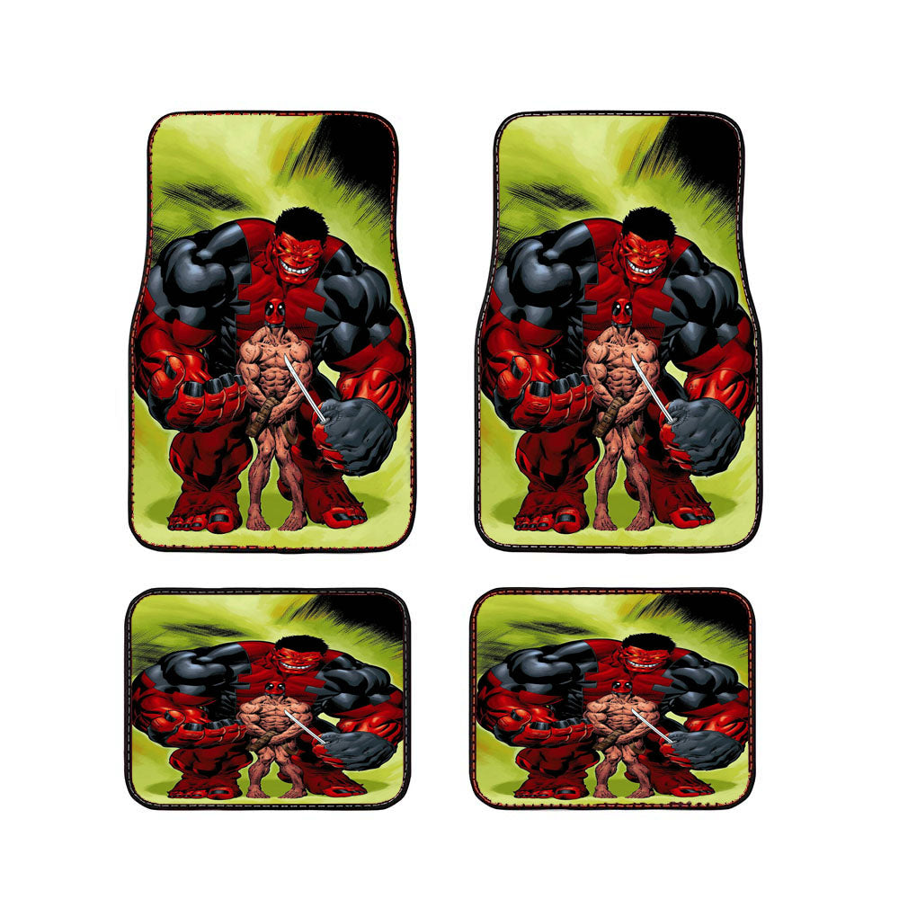 Deadpool Crazy Time Hulk Car Floor Mats Accessories