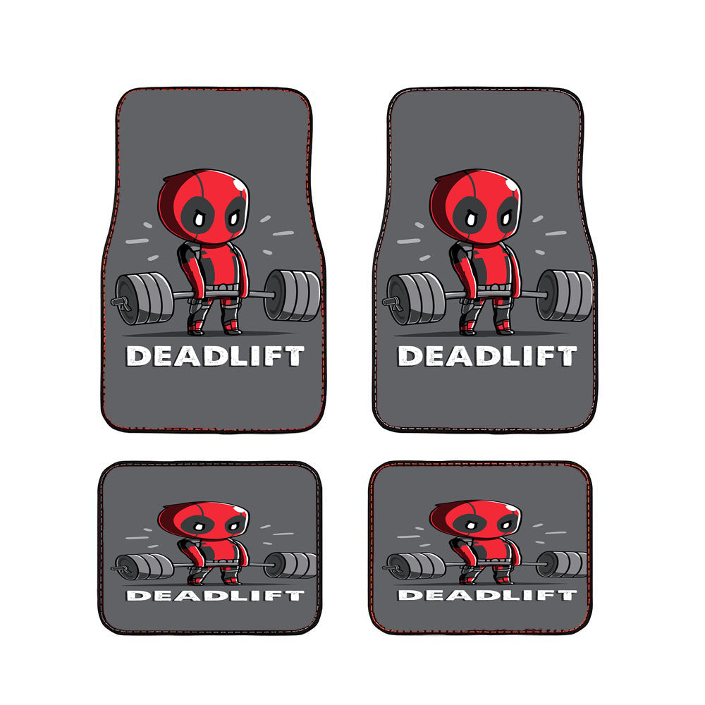 Deadpool Deadlift Funny Car Floor Mats Accessories