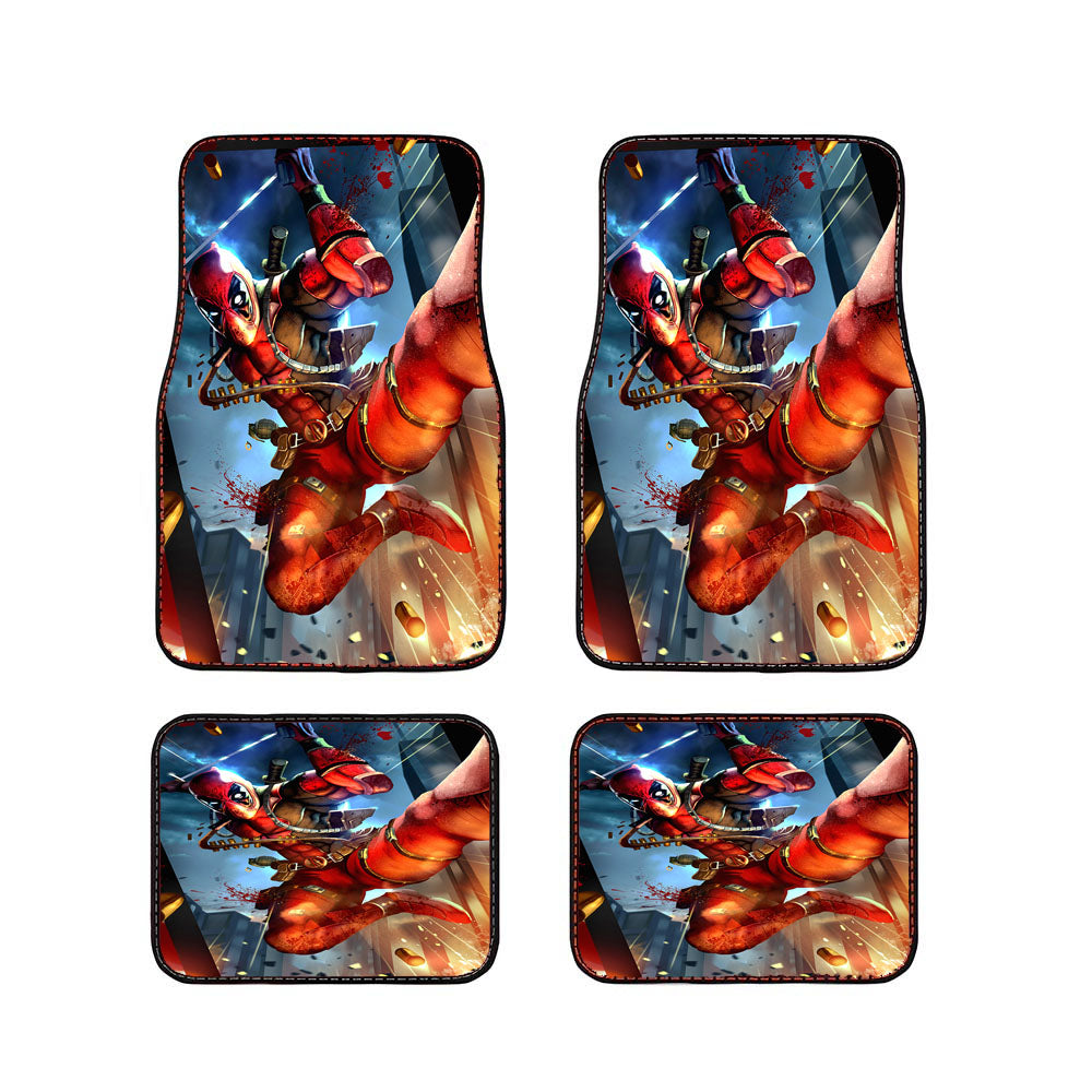 Deadpool Fan Art Car Floor Mats Accessories
