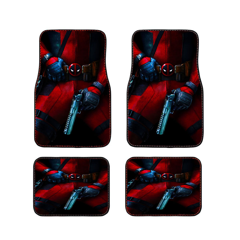 Deadpool Gun Belt Car Floor Mats Accessories