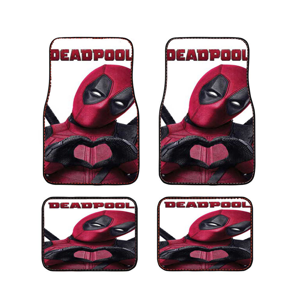 Deadpool Heart Hands Car Floor Mats Accessories