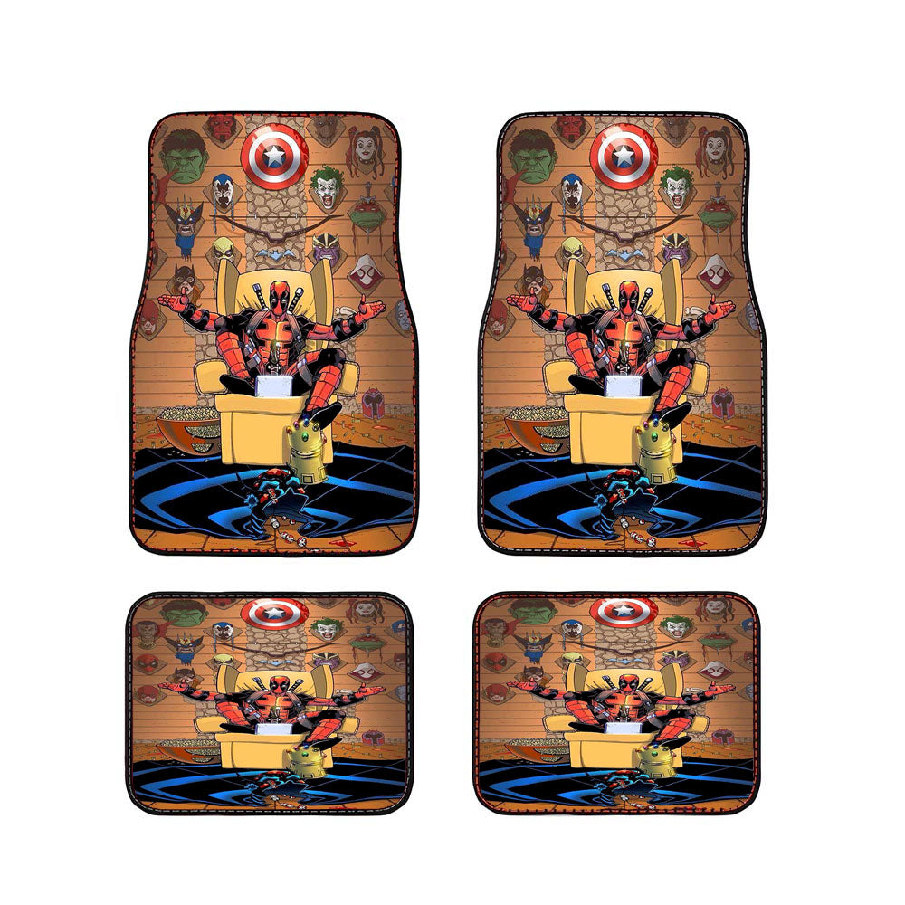 Deadpool Kills All Superheroes Car Floor Mats Accessories