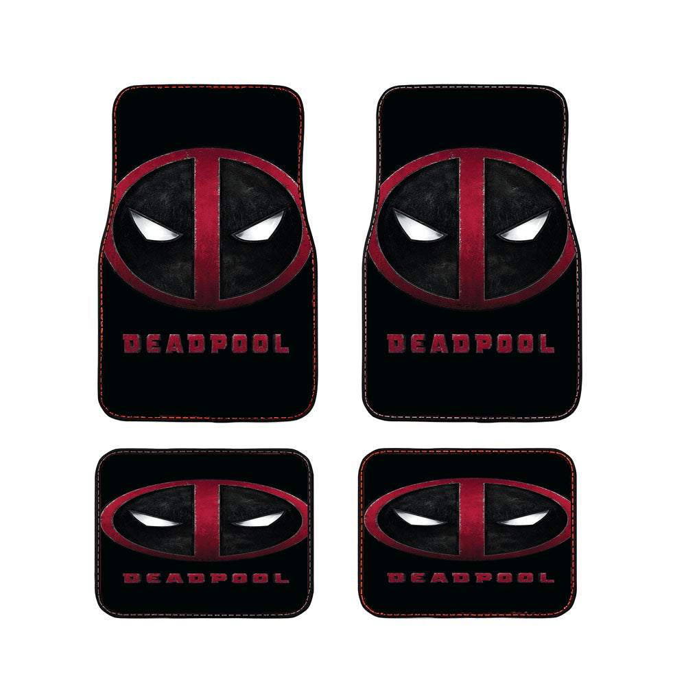 Deadpool Logo Face Car Floor Mats Accessories