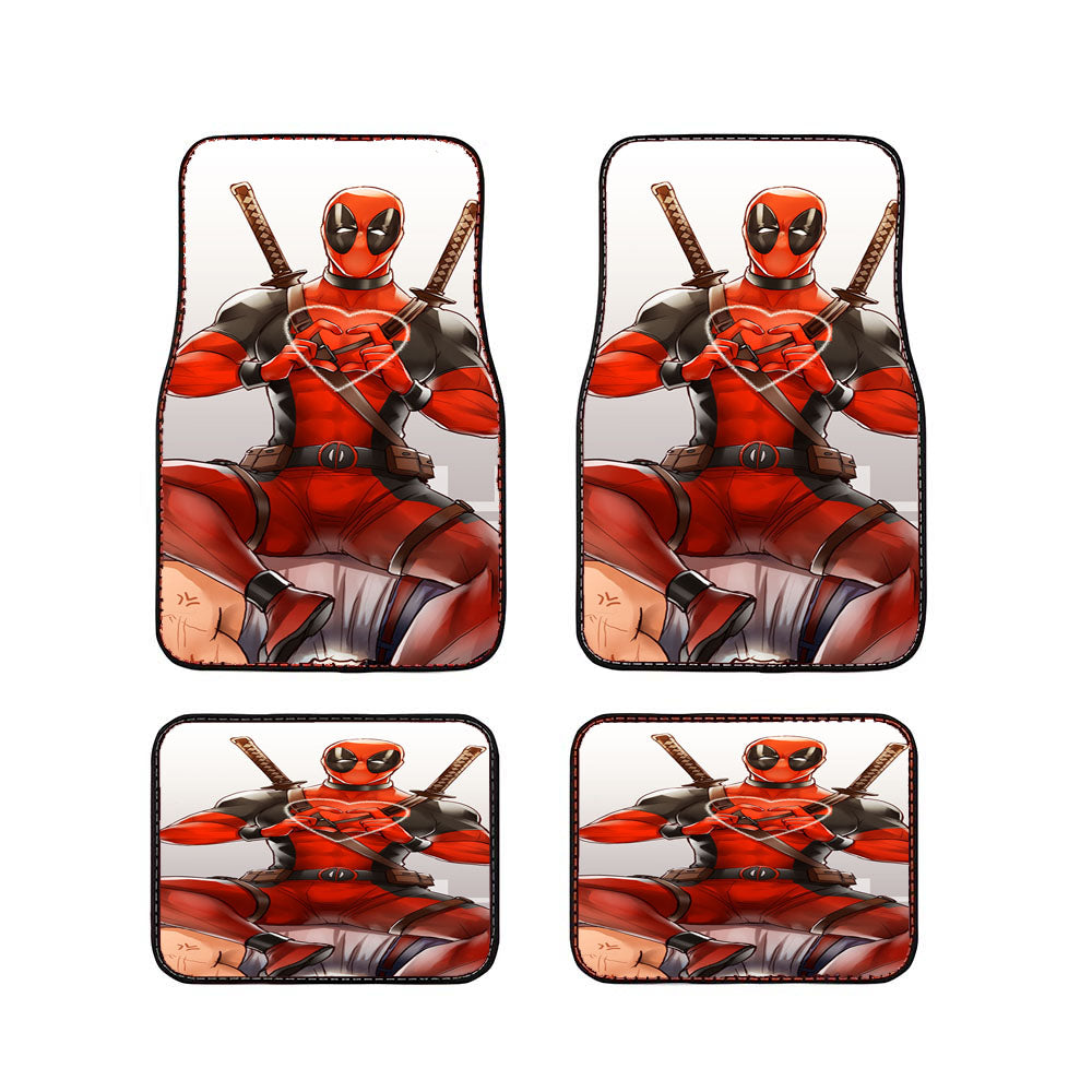 Deadpool Love Heart Car Floor Mats Accessories