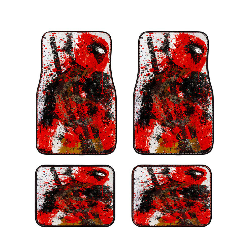 Deadpool Paint Splat Car Floor Mats Accessories
