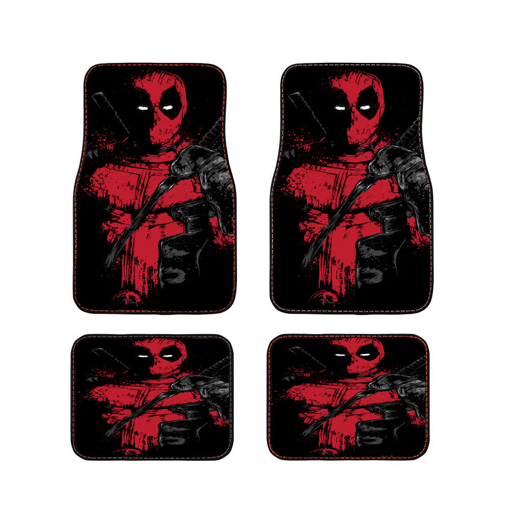 Deadpool Red Mercenary Car Floor Mats Accessories