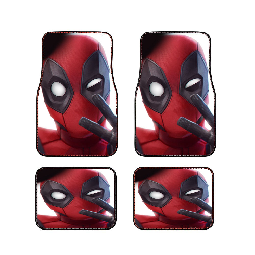 Deadpool Selfie Cam Car Floor Mats Accessories