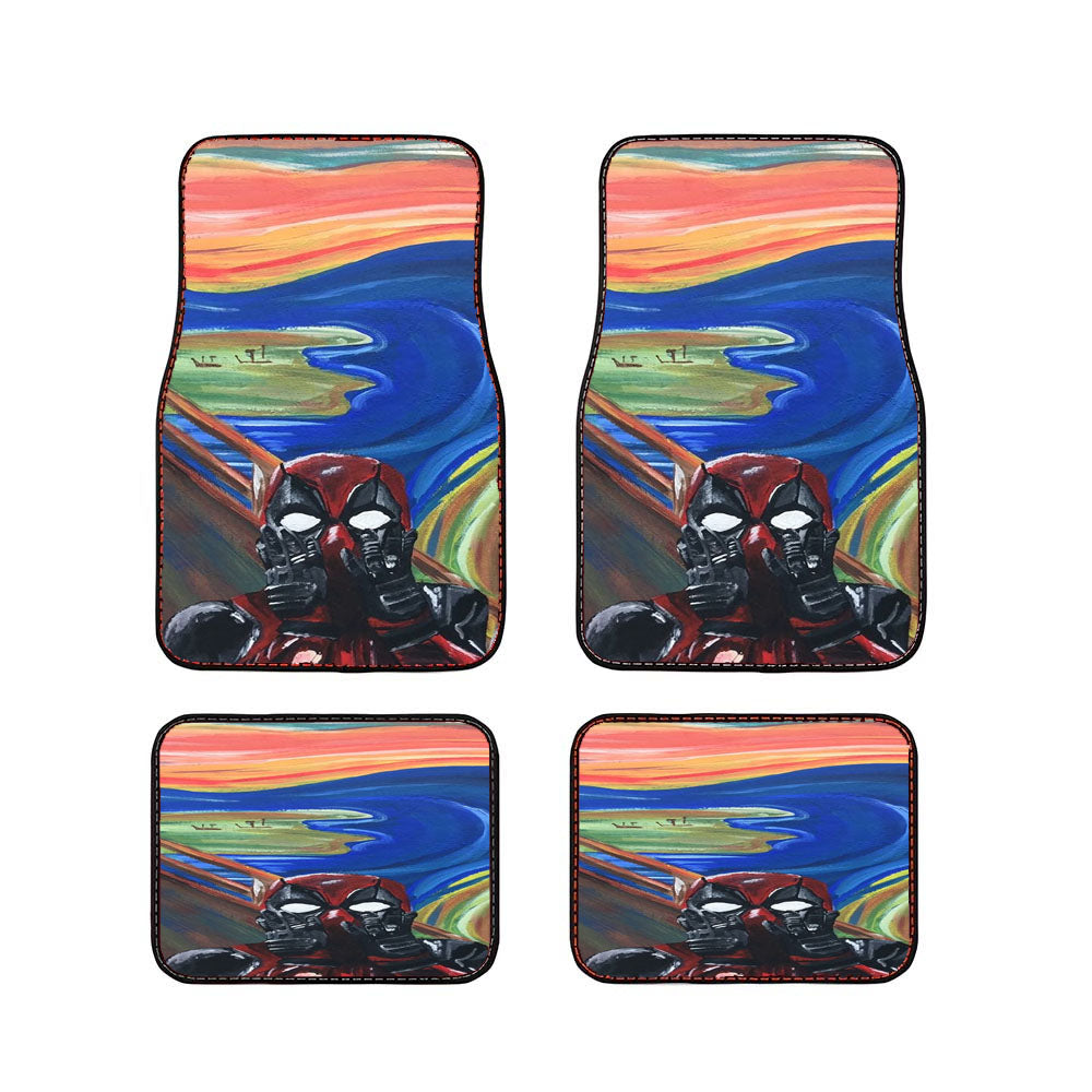 Deadpool The Scream Acrylic Painting Car Floor Mats Accessories